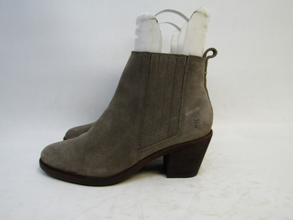 FRYE Womens Size 7.5 B Brown Suede Zip Ankle Fashion Boots Bootie